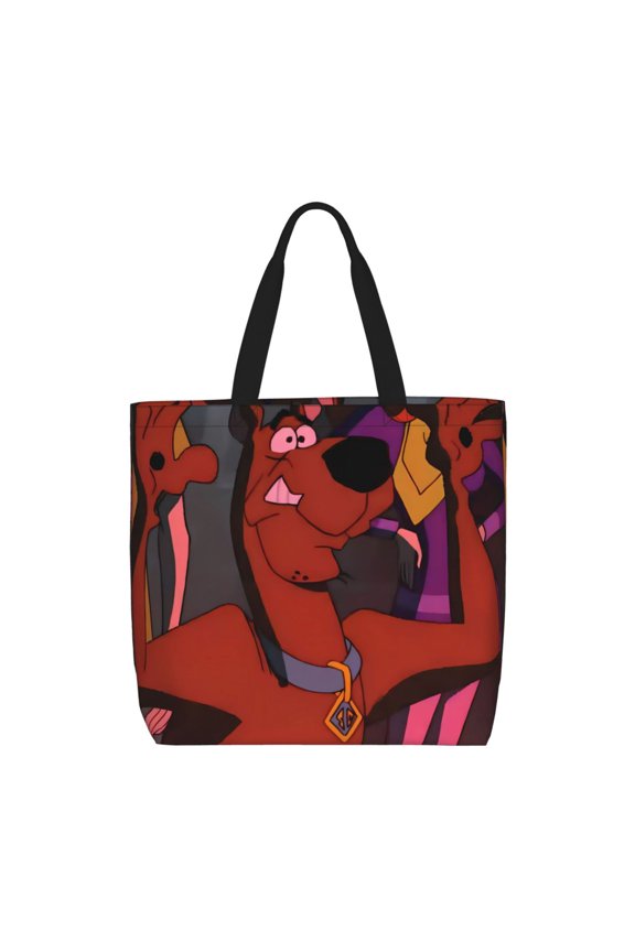 Scooby-Doo Pattern Canvas Tote Bags,Tote Bags Multi-Purpose Reusable Canvas Bags Use For Grocery Bags,Shopping Bags,Work