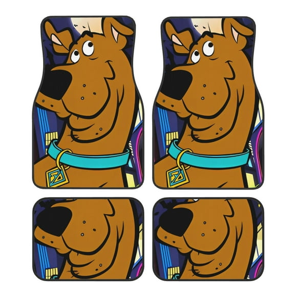 Saiise Scooby-Doo Print Universal Fit Carpet Floor Mats For SUV,Vans,Sedans,Trucks,Set of 4pcs