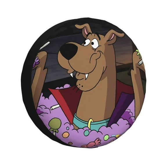 Saiise Scooby-Doo X Print Rv Spare Tire Cover Wheel Tire Cover for Travel Trailers Protectors Weatherproof Dust-Proof for Camper Trailer Truck SUV Rv Universal-14 inch