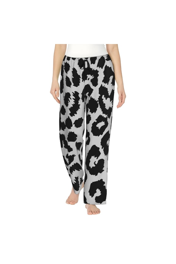 Similar To Leopard Print Womens Pajama Pants Stretch Comfy Lounge Pants Drawstring Sleep Bottoms with Pockets-Medium