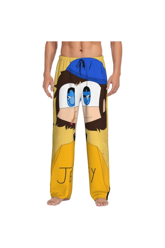Sml Jeffy Aa Print Mens Pama Pants for Men,Mens Lounge Pants,Funny Gifts for Men,Men's Pama Bottoms