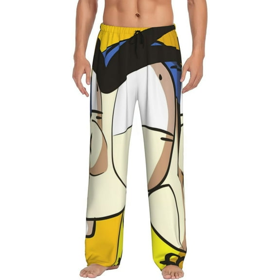 Saiise Sml Jeffy Am Print Mens Pama Pants for Men,Mens Lounge Pants,Funny Gifts for Men,Men's Pama Bottoms