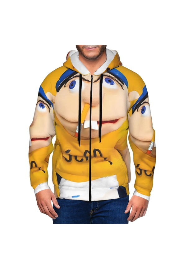 Sml Jeffy Aw Mens Zip Up Hoodie Long Sleeve Full-zip Hooded Sweatshirt Pullover With Kangaroo Pocket S-3XL