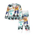 thumbnail image 1 of Saiise Sml Jeffy Ba Print Women Soft Pama Sets,Long Sleeve Sleepwear Button Up 2-Piece Pjs Lounge Sets-Small, 1 of 8