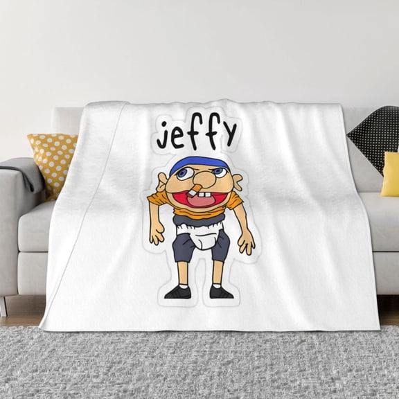 Saiise Sml Jeffy Bb Throw Blanket 60"x50" ,Soft Lightweight Cozy All Season Blanket for Bed,Couch,Car