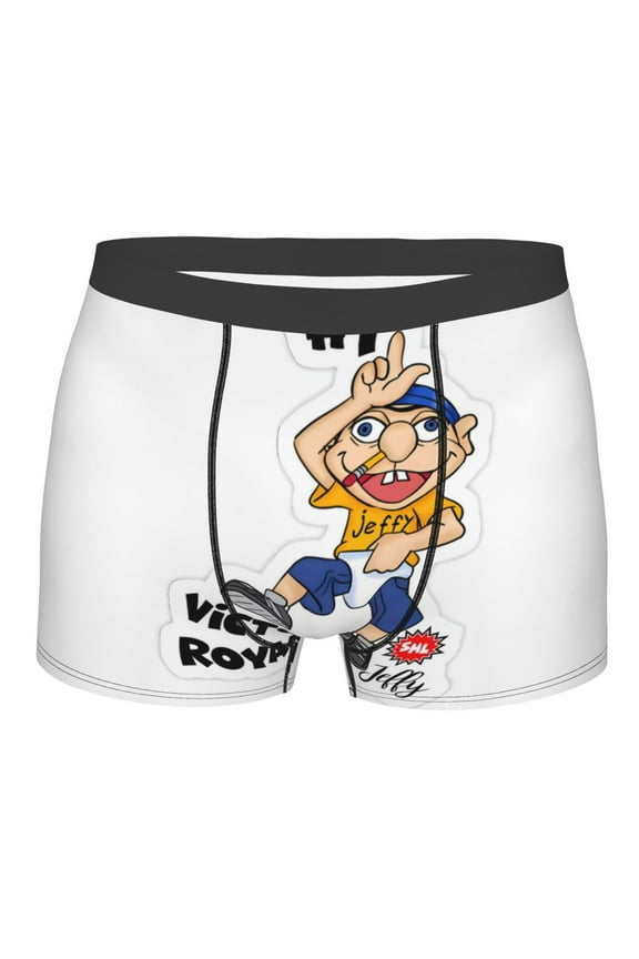 Sml Jeffy Bd Men's Underwear Boxer Briefs Cotton Trunks Short Leg Underwear (S-XXL)
