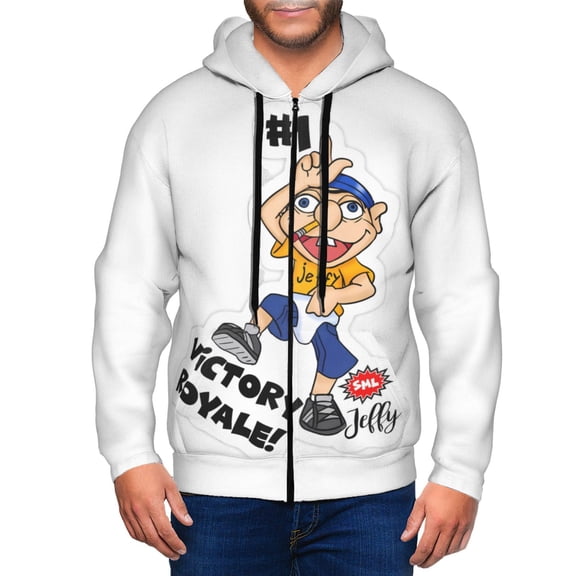 Saiise Sml Jeffy Bd Mens Zip Up Hoodie Long Sleeve Full-zip Hooded Sweatshirt Pullover With Kangaroo Pocket S-3XL