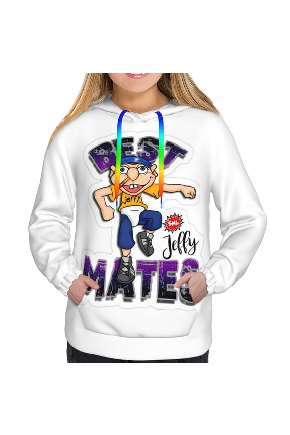 Sml Jeffy Bj Women's Hoodies Long Sleeve Sweatshirts Drawstring Pullover Tops with Pocket Casual Loose-Medium
