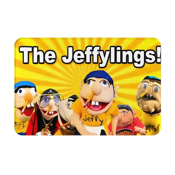 Saiise Sml Jeffy Bo Doormat Entrance Mat with Anti Slip Rubber Back Floor Mat Rug for Indoor Outdoor Kitchen Bedroom,16 x 24 Inch