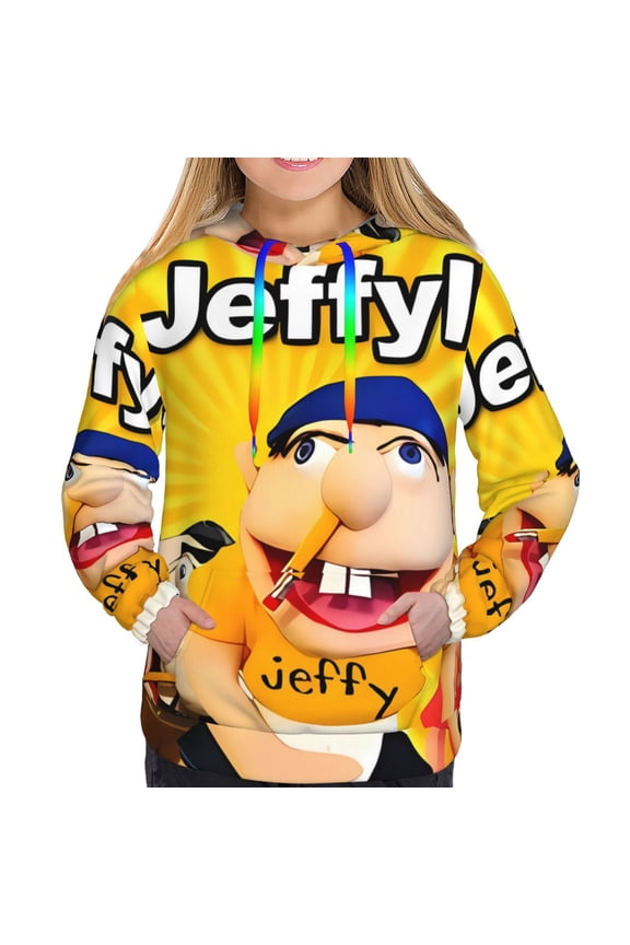 Sml Jeffy Bo Women's Hoodies Long Sleeve Sweatshirts Drawstring Pullover Tops with Pocket Casual Loose-Medium