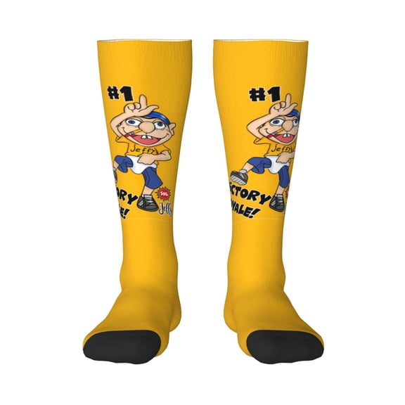 Saiise Sml Jeffy D Funny Socks Men Women Boys Kids Adults Novelty Graphic Crew Tube Socks Crazy Design Casual Dress Socks for Sports,Running,Travel