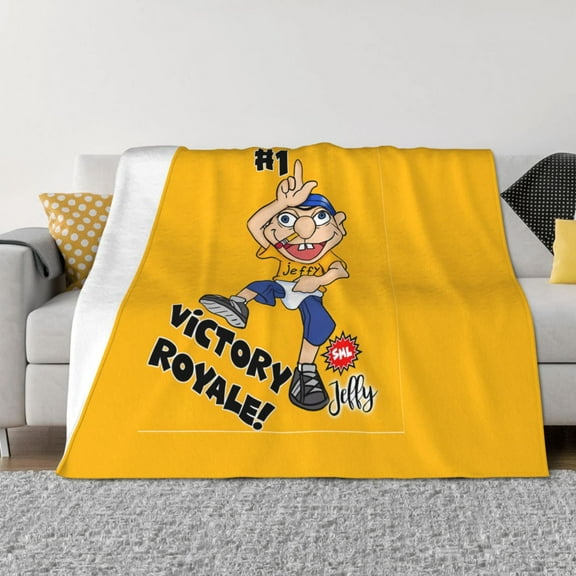 Saiise Sml Jeffy D Throw Blanket 40"x30" ,Soft Lightweight Cozy All Season Blanket for Bed,Couch,Car