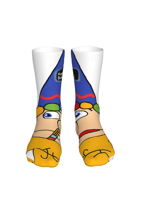 Sml Jeffy Funny Socks Men Women Adults Novelty Graphic Crew Tube Socks Crazy Design Casual Dress Socks for Sports,Running,Travel