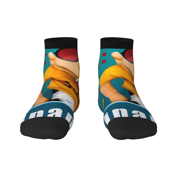 Saiise Sml Jeffy Funny Socks Men Women Adults Novelty Graphic Crew Tube Socks Crazy Design Casual Dress Socks for Sports,Running,Travel