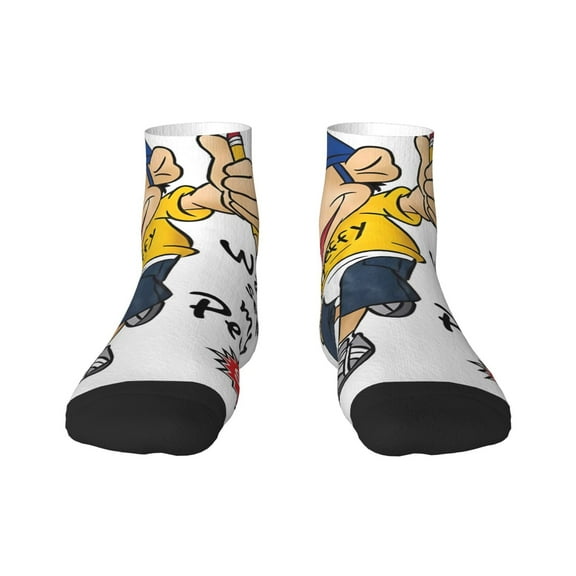 Saiise Sml Jeffy Funny Socks Men Women Adults Novelty Graphic Crew Tube Socks Crazy Design Casual Dress Socks for Sports,Running,Travel