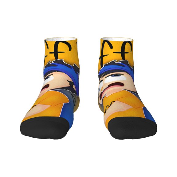 Saiise Sml Jeffy Funny Socks Men Women Adults Novelty Graphic Crew Tube Socks Crazy Design Casual Dress Socks for Sports,Running,Travel