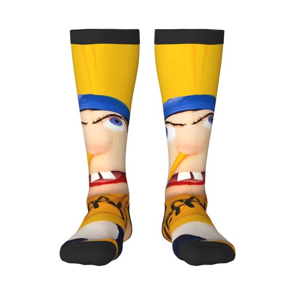 Saiise Sml Jeffy G Funny Socks Men Women Boys Kids Adults Novelty Graphic Crew Tube Socks Crazy Design Casual Dress Socks for Sports,Running,Travel