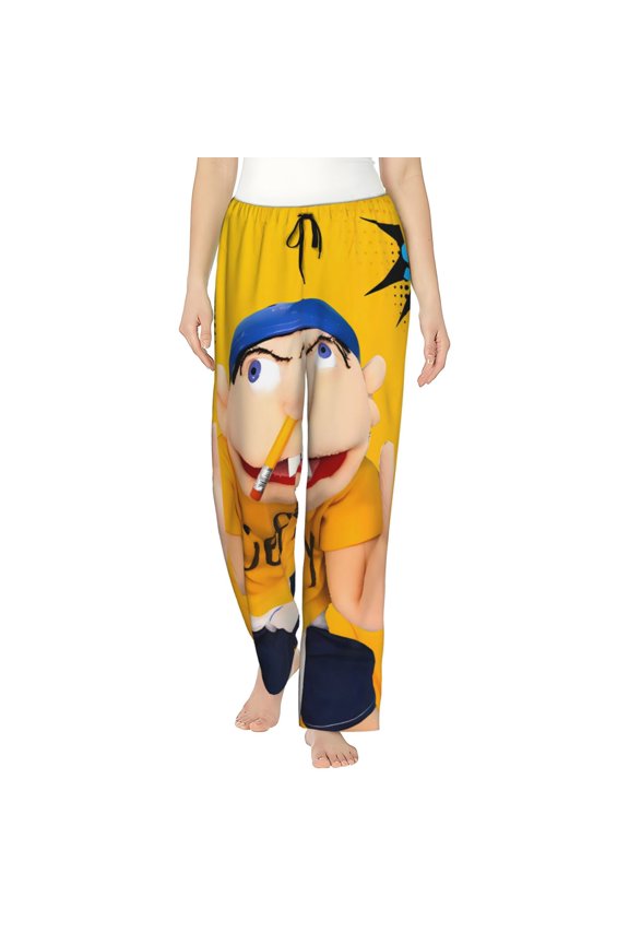 Sml Jeffy G Womens Pama Pants Stretch Comfy Lounge Pants Drawstring Sleep Bottoms with Pockets