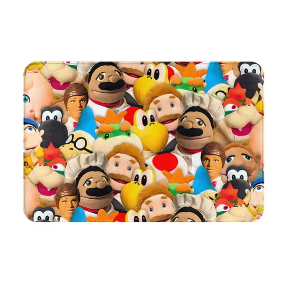 Saiise Sml Jeffy I Doormat Entrance Mat with Anti Slip Rubber Back Floor Mat Rug for Indoor Outdoor Kitchen Bedroom,16 x 24 Inch