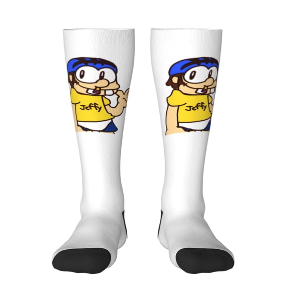 Saiise Sml Jeffy K Funny Socks Men Women Boys Kids Adults Novelty Graphic Crew Tube Socks Crazy Design Casual Dress Socks for Sports,Running,Travel