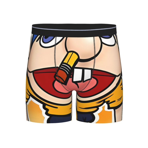 Saiise Sml Jeffy Men's Underwear Boxer Briefs Cotton Trunks Short Leg Underwear (S-XXL)