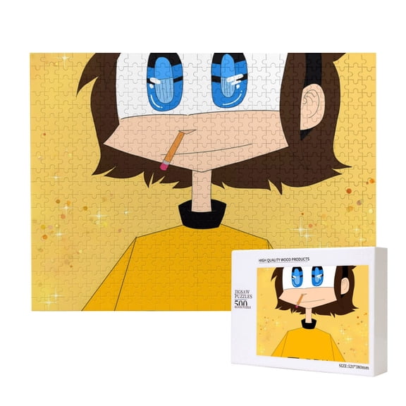 Saiise Sml Jeffy Print 500 Jigsaw Puzzle for Adults and Family,Impossible Hard Difficult Challenging Puzzles for Adults - Finished Puzzle Size is 20.4 x 15 in
