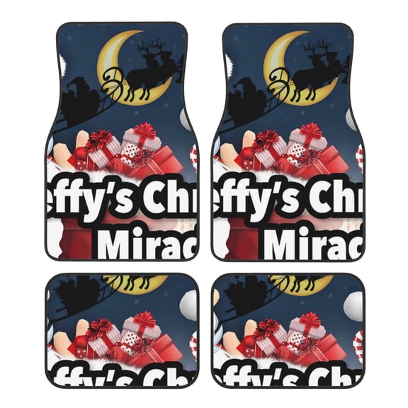 Saiise Sml Jeffy Print Universal Fit Carpet Floor Mats For SUV,Vans,Sedans,Trucks,Set of 4pcs