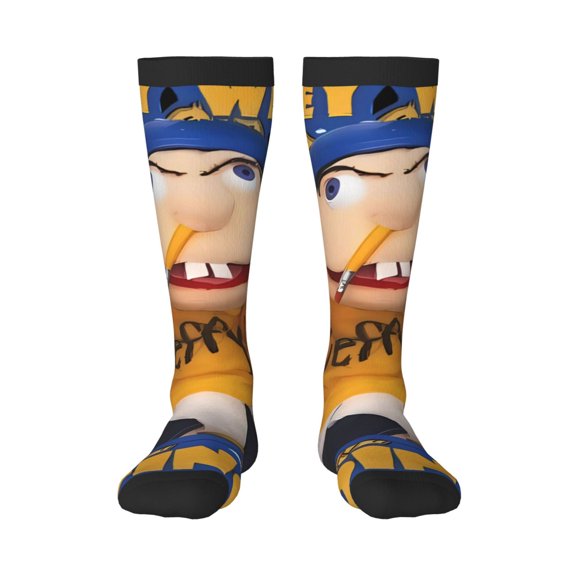 Saiise Sml Jeffy S Funny Socks Men Women Boys Kids Adults Novelty Graphic Crew Tube Socks Crazy Design Casual Dress Socks for Sports,Running,Travel