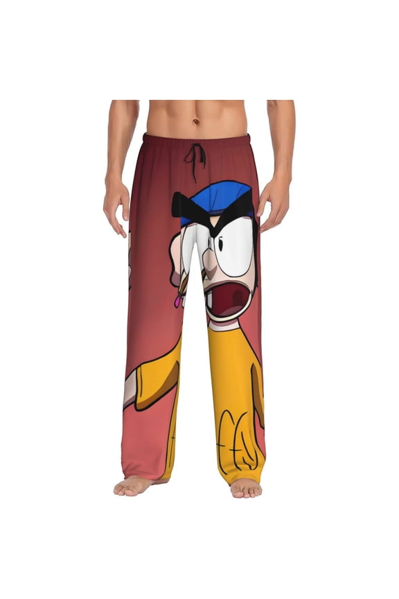 Sml Jeffy X Print Mens Pama Pants for Men,Mens Lounge Pants,Funny Gifts for Men,Men's Pama Bottoms