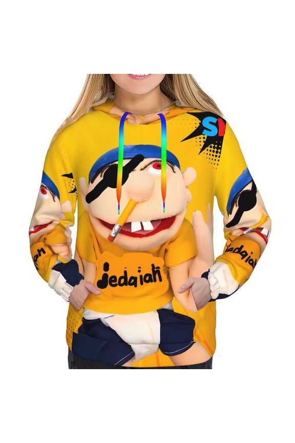 Sml Jeffy Z Women's Hoodies Long Sleeve Sweatshirts Drawstring Pullover Tops with Pocket Casual Loose-Small