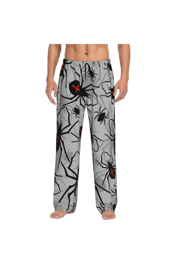 Spiders Print Mens Pajama Pants for Men,Mens Lounge Pants,Funny Gifts for Men,Men's Pajama Bottoms-Medium