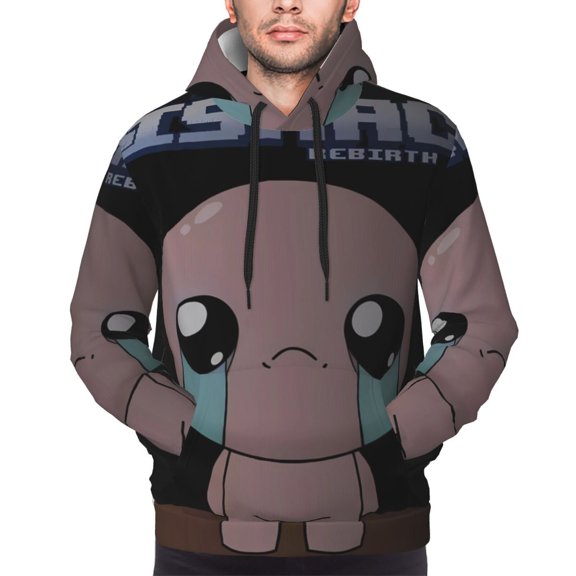 Saiise The Binding of Isaac Men's Graphic Print Long Sleeve Drawstring Hoodie Pullover Sweatshirt-