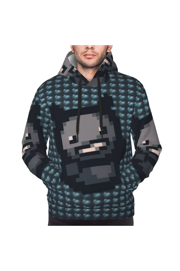 The Binding of Isaac Men's Graphic Print Long Sleeve Drawstring Hoodie Pullover Sweatshirt-