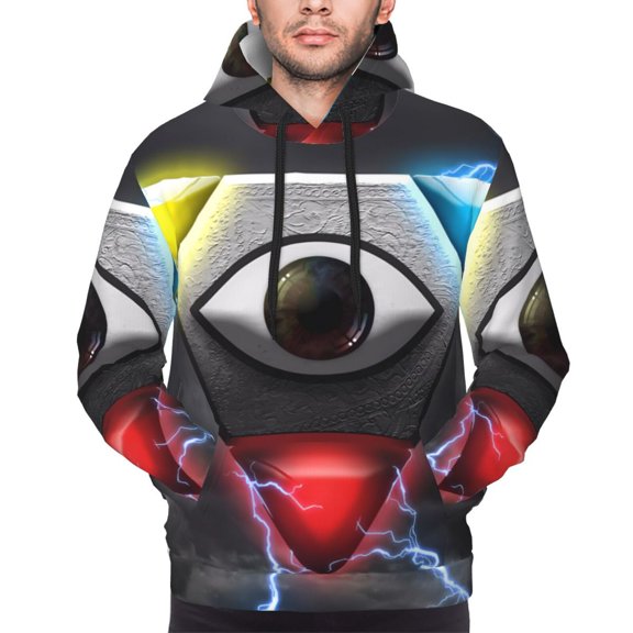 Saiise The Binding of Isaac Men's Graphic Print Long Sleeve Drawstring Hoodie Pullover Sweatshirt-