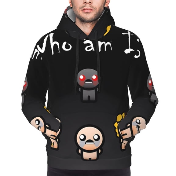 Saiise The Binding of Isaac Men's Graphic Print Long Sleeve Drawstring Hoodie Pullover Sweatshirt-XX-Large