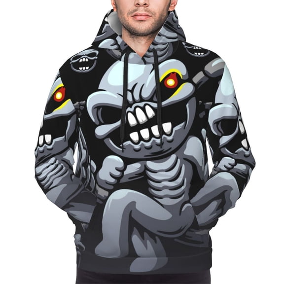 Saiise The Binding of Isaac Men's Graphic Print Long Sleeve Drawstring Hoodie Pullover Sweatshirt-XX-Large