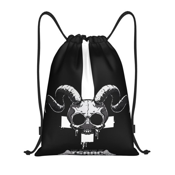 Saiise The Binding of Isaac Print Drawstring Backpack String Bag Sackpack Cinch Water Resistant for Gym Shopping Sport Yoga