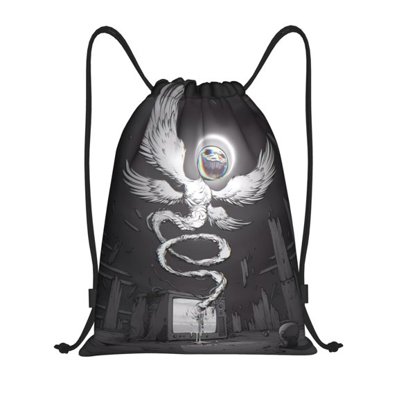 Saiise The Binding of Isaac Print Drawstring Backpack String Bag Sackpack Cinch Water Resistant for Gym Shopping Sport Yoga