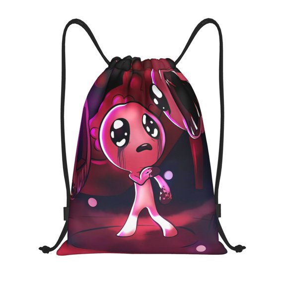 Saiise The Binding of Isaac Print Drawstring Backpack String Bag Sackpack Cinch Water Resistant for Gym Shopping Sport Yoga