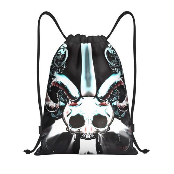 Saiise The Binding of Isaac Print Drawstring Backpack String Bag Sackpack Cinch Water Resistant for Gym Shopping Sport Yoga