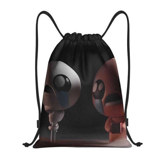 Saiise The Binding of Isaac Print Drawstring Backpack String Bag Sackpack Cinch Water Resistant for Gym Shopping Sport Yoga