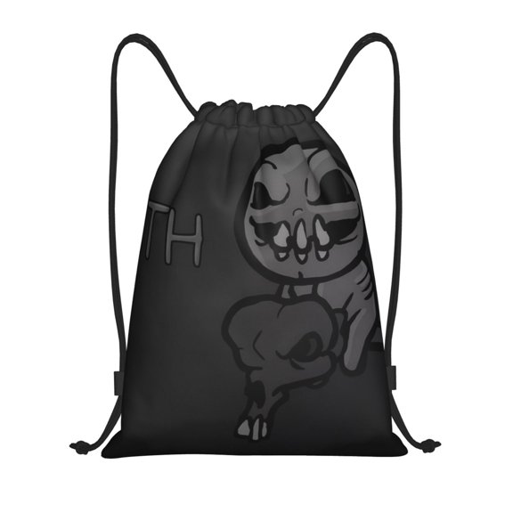 Saiise The Binding of Isaac Print Drawstring Backpack String Bag Sackpack Cinch Water Resistant for Gym Shopping Sport Yoga