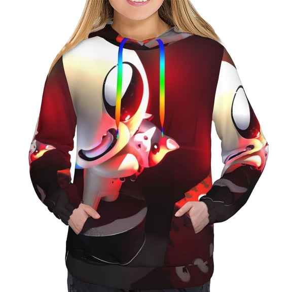 Saiise The Binding of Isaac Women's Hoodies Long Sleeve Sweatshirts Drawstring Pullover Tops with Pocket Casual Loose-X-Large