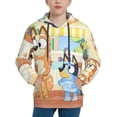 thumbnail image 1 of Saiise Unisex Kids Bluey Sweatshirt Boys Girls Hooded Kangaroo Pocket Pullover Hoodies-Large, 1 of 7