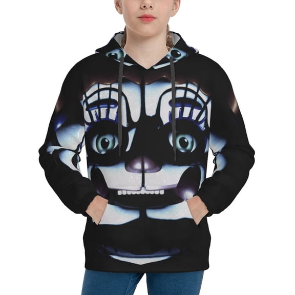 Saiise Unisex Kids Five Nights At Freddy'S Sweatshirt Boys Girls Hooded Kangaroo Pocket Pullover Hoodies-Medium