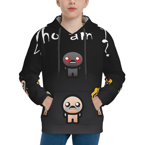 Saiise Unisex Kids The Binding of Isaac Sweatshirt Boys Girls Hooded Kangaroo Pocket Pullover Hoodies-Medium