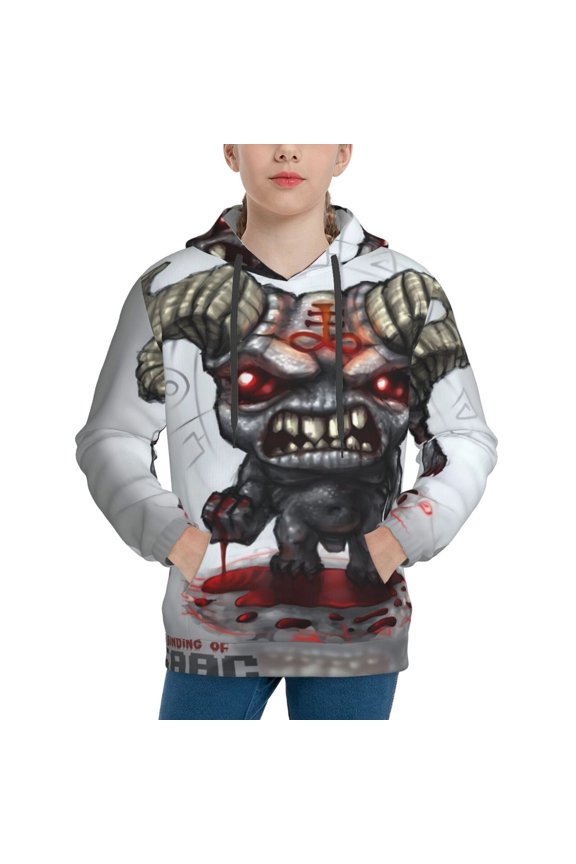Unisex Kids The Binding of Isaac Sweatshirt Boys Girls Hooded Kangaroo Pocket Pullover Hoodies-Small