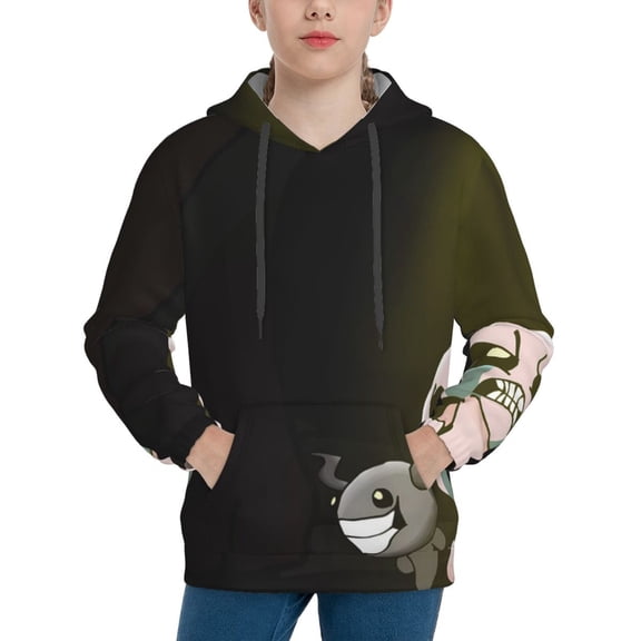Saiise Unisex Kids The Binding of Isaac Sweatshirt Boys Girls Hooded Kangaroo Pocket Pullover Hoodies-X-Large