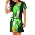 thumbnail image 1 of Saiise Women's Nightgown Sleepwear,Short Sleeve Pajama Dress,Mario Print Loungewear for Home and Sleep, 1 of 1