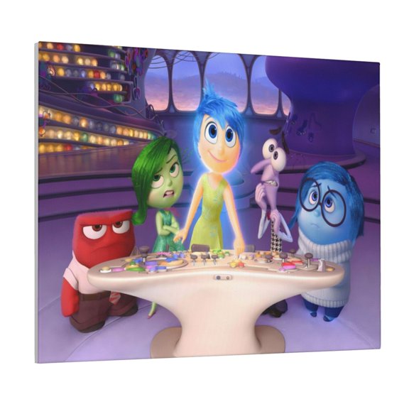 Saiise inside out 2 Frameless Canvas Wall Art - Abstract Modern Artwork for Living Room, Bedroom, Office - Ready to Hang, Vibrant Colors, Ideal Gift Idea- 16"x20"